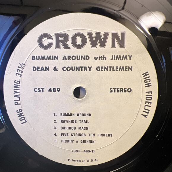 Bummin Around With Jimmy Dean Album VG+ ULTRASONIC CLEAN Great Country Sound! - Picture 5 of 7